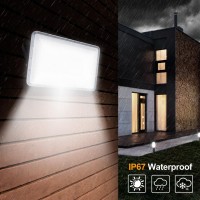 Houssem 200W Led Flood Light Outdoor, 20000Lm Led Work Light, Ip67 Waterproof Outside Floodlight 6000K Daylight White Super Brights Security Light Fixture For Backyard, Garden, Garage, Playground