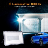 Houssem 200W Led Flood Light Outdoor, 20000Lm Led Work Light, Ip67 Waterproof Outside Floodlight 6000K Daylight White Super Brights Security Light Fixture For Backyard, Garden, Garage, Playground