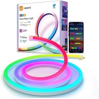 Meevt Neon Rope Light,20Ft Rgbic Rope Lights With Diy Design, Music Sync,Silicone Color Changing Neon Led Rope Light Compatible With Alexa And Google Assistant With Remote For Gaming Room Bedroom