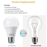 Amazing Power E26 Led Bulb, 40W Equivalent Medium Base Light Bulb, Non-Dimmable, Daylight White 5000K, 6W Bright White Led Bulbs For Home Lighting Lamp, 4-Pack