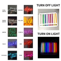 Dzizjnc Wave Neon Signs Lights For Bedroom, Usb Powered Neon Sign Handmade For Home Room Shop Wall Decoration