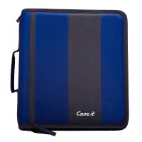 Caseit The Classic Zipper Binder 2 Inch Orings Multiple Pockets 800 Sheet Capacity Comes With Shoulder Strap Midnigh