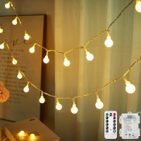 33Ft 100 Leds Battery String Lights Warm White & Multicolor Globe Fairy Lights Battery Operated With Remote Indoor Outdoor Christmas Lights For Bedroom, Parties, Wedding, Centerpiece, Decoration