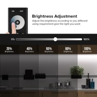 Btf-Lighting Single Color Dimming Rf Remote 4 Zones Group Control 5050Smd Fcob Cob Single Color (+V -V) 2Pin Led Strip Dc5V Dc12V Dc24V Work With Wb5 Lm052 Lm053 C01W C01Rf Etc