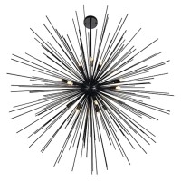 Savannah 14 Light Chandelier With Black Finish