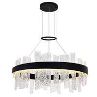 Guadiana 32 In Led Black Chandelier