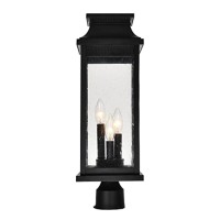 Milford 3 Light Outdoor Black Lantern Head