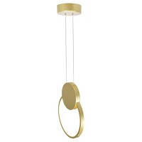 Pulley 10 In Led Satin Gold Mini Pendant