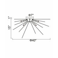 Savannah 8 Light Flush Mount With Black Finish