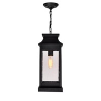 Milford 1 Light Outdoor Black Pendant