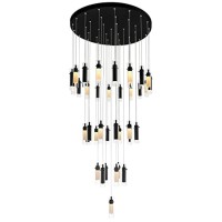 Olinda Led Integrated Black Chandelier