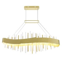 Millipede 40 In Led Satin Gold Chandelier