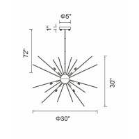 Savannah 9 Light Chandelier With Black Finish