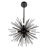 Savannah 9 Light Chandelier With Black Finish