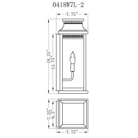 Milford 2 Light Outdoor Black Wall Lantern