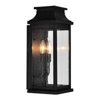 Milford 2 Light Outdoor Black Wall Lantern