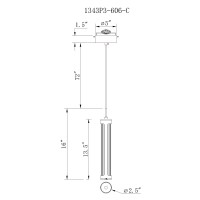 Neva 3 In Led Integrated Satin Nickel Chandelier