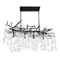 Anita 10 Light Chandelier With Black Finish