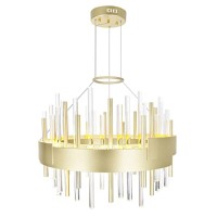 Millipede 20 In Led Satin Gold Chandelier