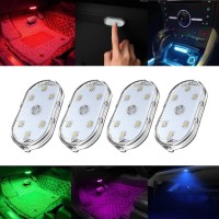 Wireless touch car interior lights Brand MOKITO Product parameters Material led Input voltage 5V Battery capacity 120mA Number of lights Beads 4 Products include 4pcs car lights USB charging cable Magnet Mounting Device