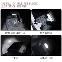 Wireless touch car interior lights Brand MOKITO Product parameters Material led Input voltage 5V Battery capacity 120mA Number of lights Beads 4 Products include 4pcs car lights USB charging cable Magnet Mounting Device