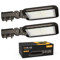 Demilare Parking Lot Lights 200W 2Pack 30000Lm150Lmw Dusk To Dawn Outdoor Led Shoebox Light Slip Fit Pole Mount Ip65 Waterpro