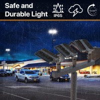 Demilare 300W Led Parking Lot Lights 2Pack 45000Lm Quick Installation Shoebox Light Slip Fitter Mount Dusk To Dawn Photocell Out