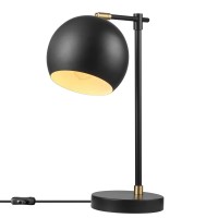 Globe Electric Novogratz X 65785 Charlotte 18 Table Lamp Matte Black Brass Accents