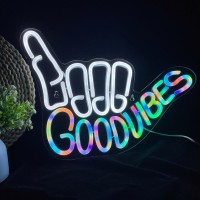 Good Vibes Neon Sign Light For Wall D