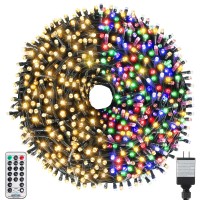 Chuya Christmas String Lights 500 Led Light Christmas Decoration Color Changing Warm White & Muticolor 11 Modes Ul588 For Christmas Tree Lights Decor Outdoor