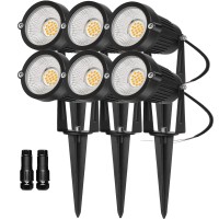 Reegold Low Voltage Landscape Lights Outdoor: 7W 700Lm Led Landscape Lighting With Connectors For Tree Garden Yard Pathway 12V 24V Warm White 2700K Spotlights Ip65 Waterproof 6 Pack