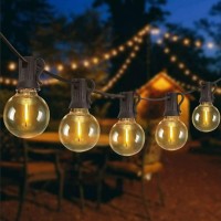 50 Ft Globe Outdoor Lights String,G40 Globe String Lights, Led Patio String Light With 25 G40 Shatterproof Bulbs,Shatterproof Patio Lights String,Cafe Lights, Backyard Lights, E12 Screw Base (50Ft)