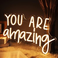 Sylhome You Are Amazing Led Neon Light Sign 5V Girls Boys Bedroom Living Room Classroom Wall Decor Sign Hanging Smart Birthday Christmas Gift Usb 16.9