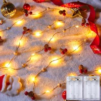 Christmas Lights Led String Lights 20 Led 4 Pack For Holiday Decorations, Christmas Tree Lights, Party, Xmas, Birthday, Wedding, Patio, Stair, Home Decor, Battery Powered, Indoor And Outdoor Use