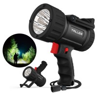 Taller Upgraded Rechargeable Spotlight Outdoor Super Bright 10000Mah Hand Held Work Lights Flashlight Warning Lamp Ipx7 Waterp