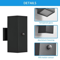 Double Century Motion Sensor Wall Sconce, Motion Sensor Outdoor Wall Light, Modern Outdoor Wall Light, Aluminum Porch Light, Waterproof Exterior Up And Dwon Walllighting For House, Doorway, Patio