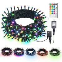 Dazzle Bright Color Changing Christmas Lights, 66Ft 200 Led Rgb String Lights With Remote & Timer, Fairy Lights For Indoor Outdoor Xmas Tree Party Wedding Christmas Decorations