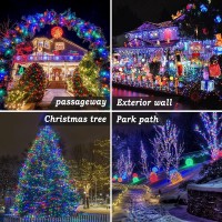 Knonew 403Ft 1000 Led String Lights Outdoor Christmas Lights 8 Modes & Timer Fairy Light Plug In Waterproof Led String Lights For Xmas Yard Tree Wedding Party Holiday Decorations (Multicolor)