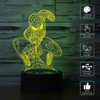 Wandaiyong 3D Illusion Led Night Light Visual Creative 7 Colors Gradual Changing Touch Switch Usb Table Lamp For Holiday Gifts O