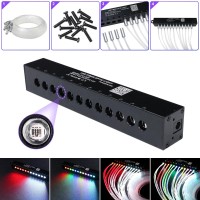 Amki Dual Color 20W Twinkle Starlight Headliner Kit Mixed 860Pcs98Ft Cables Rgb Meteor Shooting Star Fiber Optic Light Sound