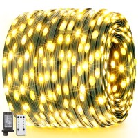 Yilinm Christmas Lights Outdoor 1000 Led 405Ft Green Wire Waterproof Christmas Tree Lights With Remote & Timer 8 Modes For Xmas Tree House Garden Yard Party Decorations(Warm White)