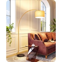 Edishine 783 Gold Arched Floor Lamp Mid Century Modern Reading Lights Over Chair Tall Arc Standing Lamps For Living Room Fo