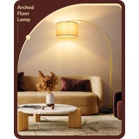 Edishine 783 Gold Arched Floor Lamp Mid Century Modern Reading Lights Over Chair Tall Arc Standing Lamps For Living Room Fo