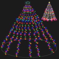 Christmas Tree Lights Christmas Lights Outdoor Indoor 400Led 9.84Ft 10 Lines Christmas Lights With 8 Modes And Timer, Fairy Tree Lights For Wedding Home Party 6Ft - 9Ft Xmas Tree Decor(Multicolor)