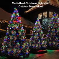 Christmas Tree Lights Christmas Lights Outdoor Indoor 400Led 9.84Ft 10 Lines Christmas Lights With 8 Modes And Timer, Fairy Tree Lights For Wedding Home Party 6Ft - 9Ft Xmas Tree Decor(Multicolor)