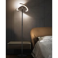 Floor Lamps For Living Room,Sibrille Modern Stepless Dimmable Standing Lamp 3000-6000K,20W Led Rotatable Reading Standing Light,Touch&Remote Control Uplighter Floor Lamp For Living Room Bedroom Office