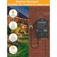 Zuckeo 120W Low Voltage Transformer Outdoor Landscape Lighting Transformers With Timer Lights Sensor 120V To 12V Waterproof P