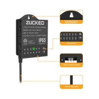 Zuckeo 120W Low Voltage Transformer Outdoor Landscape Lighting Transformers With Timer Lights Sensor 120V To 12V Waterproof P