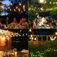 Kdeeie Outdoor String Lights 50Ft Outdoor Lights With Waterproof Shatterproof 16 Led Bulbs Connectable Patio Lights For Indoor Outdoor Backyard Garden Porch Party Led Outdoor String Lights