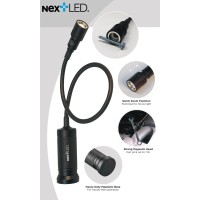 Nextled Flexible Shaft Magnetic Led Flashlight And Pickup Tool Telescoping Neck With Extendable Neck Up To 20 Inches 300 Lumen